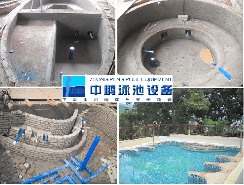 [水處理泳池設備]從化鳳凰溫泉山莊泳池及水療中心施工現(xiàn)場